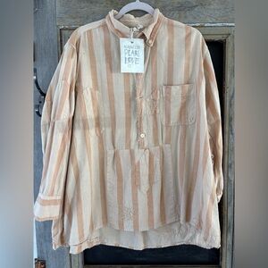 Striped Button-Up Shirt
magnolia Pearl